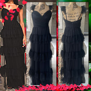 Lulu's Black Tiered Maxi Dress